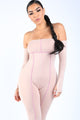 Not Your Girl Binding Contrast Jumpsuit -Blush