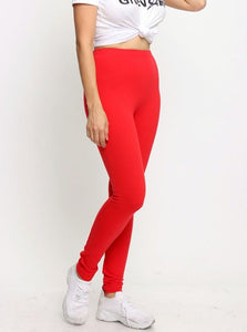 Cute and Cozy Ruched Pants -Red