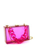 Pink Clear Plastic Clutch