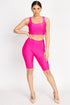 South Beach Sunsets Biker Short Set - Fuchsia