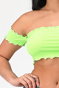 Keep it Simple Lime Crop - Classic Chic Couture™