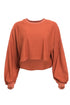 Drop Shoulder Knit Crop Sweater