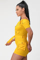 Pleasure In the Details Romper - Yellow - Classic Chic Couture™