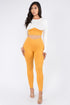 Two Tone Ribbed Crop Set