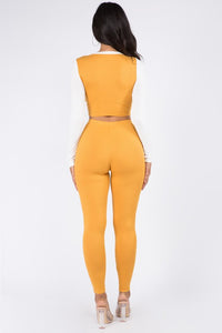 Two Tone Ribbed Crop Set - Classic Chic Couture™