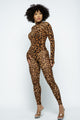 Mesh Leopard Bodysuit Set