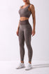 Print High Waist Leggings and Crop Top Yoga Set