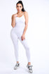 I Really Don't Care Soft Jumpsuit - White
