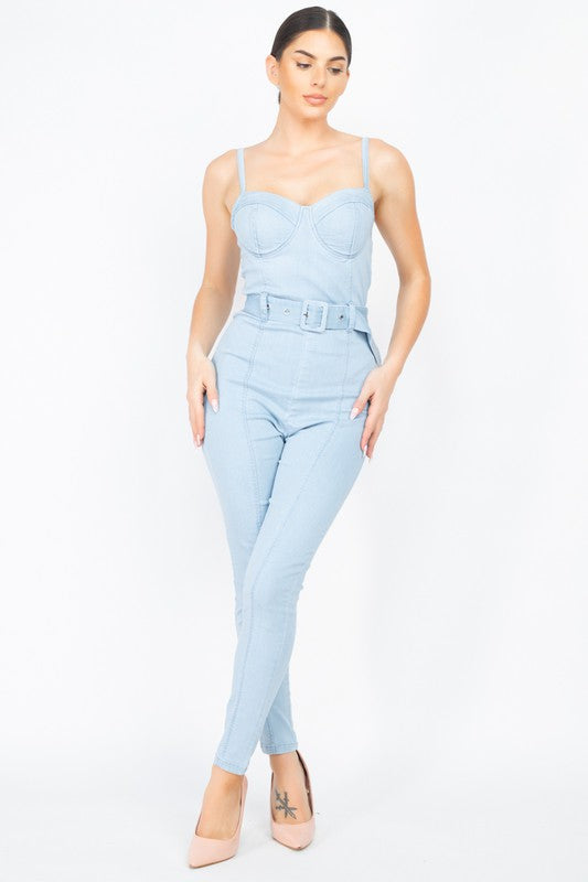 Anastasia Denim Jumpsuit - Light Denim