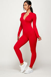 Naked Wardrobe Seamless Jumpsuit - Red