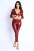 Vegas Nights Red Sequence Jumpsuit
