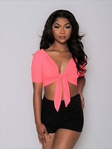 Tie Front Crop Top - Classic Chic Couture™