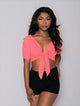 Tie Front Crop Top - Classic Chic Couture™