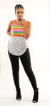 Stripe Block Twisted Tank