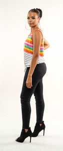 Stripe Block Twisted Tank - Classic Chic Couture™