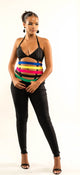 Strappy Color Blocked Bodysuit - Classic Chic Couture™