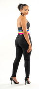 Strappy Color Blocked Bodysuit - Classic Chic Couture™